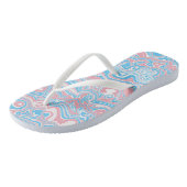 Trans Pride Flag Trippy Boho Groovy Wavy Streifen Badesandalen (Schrägansicht)