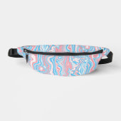 Trans Pride Flag Trippy Boho Groovy Wavy Streifen Bauchtasche (Vorderseite)