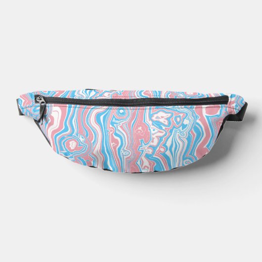 Trans Pride Flag Trippy Boho Groovy Wavy Streifen Bauchtasche (Ablage )