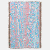 Trans Pride Flag Trippy Boho Groovy Wavy Streifen Decke (Vorderseite Vertikal)