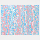 Trans Pride Flag Trippy Boho Groovy Wavy Streifen Fleecedecke (Vorderseite (Horizontal))