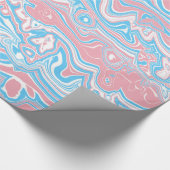 Trans Pride Flag Trippy Boho Groovy Wavy Streifen Geschenkpapier (Ecke)