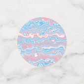 Trans Pride Flag Trippy Boho Groovy Wavy Streifen Konfetti (Klein Vorderseite)
