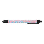 Trans Pride Flag Trippy Boho Groovy Wavy Streifen Kugelschreiber (Unterseite)