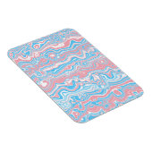 Trans Pride Flag Trippy Boho Groovy Wavy Streifen Magnet (Rechte Seite)