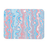 Trans Pride Flag Trippy Boho Groovy Wavy Streifen Magnet (Horizontal)