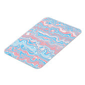 Trans Pride Flag Trippy Boho Groovy Wavy Streifen Magnet (Linke Seite)