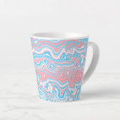 Trans Pride Flag Trippy Boho Groovy Wavy Streifen Milchtasse (Rechte Ecke)