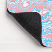 Trans Pride Flag Trippy Boho Groovy Wavy Streifen Mousepad (Ecke)