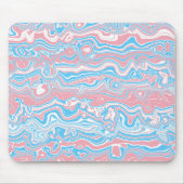 Trans Pride Flag Trippy Boho Groovy Wavy Streifen Mousepad (Vorne)