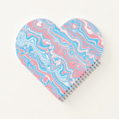 Trans Pride Flag Trippy Boho Groovy Wavy Streifen Notizblock (Rückseite)