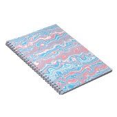 Trans Pride Flag Trippy Boho Groovy Wavy Streifen Notizblock (Rechte Seite)
