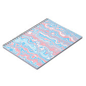 Trans Pride Flag Trippy Boho Groovy Wavy Streifen Notizblock (Linke Seite)