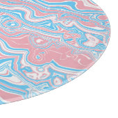 Trans Pride Flag Trippy Boho Groovy Wavy Streifen Schneidebrett (Ecke)