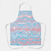 Trans Pride Flag Trippy Boho Groovy Wavy Streifen Schürze (Vorderseite)