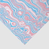 Trans Pride Flag Trippy Boho Groovy Wavy Streifen Seidenpapier (Ausschnitt)