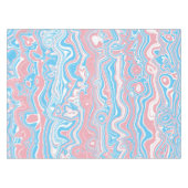 Trans Pride Flag Trippy Boho Groovy Wavy Streifen Tischdecke (Vorderseite (Horizontal))