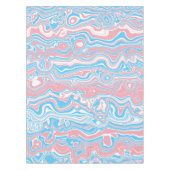 Trans Pride Flag Trippy Boho Groovy Wavy Streifen Tischdecke (Vorderseite)