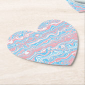 Trans Pride Flag Trippy Boho Groovy Wavy Streifen Untersetzer (angewinkelt)