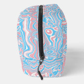 Trans Pride Flag Trippy Boho Groovy Wavy Streifen Waschbeutel (Rechts)