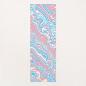 Trans Pride Flag Trippy Boho Groovy Wavy Streifen Yogamatte (Vorderseite)