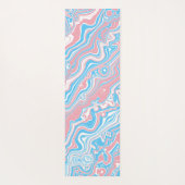 Trans Pride Flag Trippy Boho Groovy Wavy Streifen Yogamatte (Rückseite)