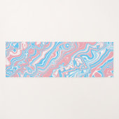Trans Pride Flag Trippy Boho Groovy Wavy Streifen Yogamatte (Vorderseite (Horizontal))