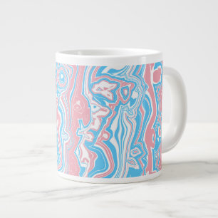 Trans Pride Flag Trippy Boho Groovy wellige Streif Jumbo-Tasse