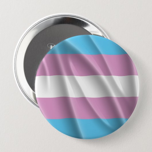 TRANS PRIDE FLAG WAVY DESIGN - PRIDE 2014 BUTTON (Vorne & Hinten)