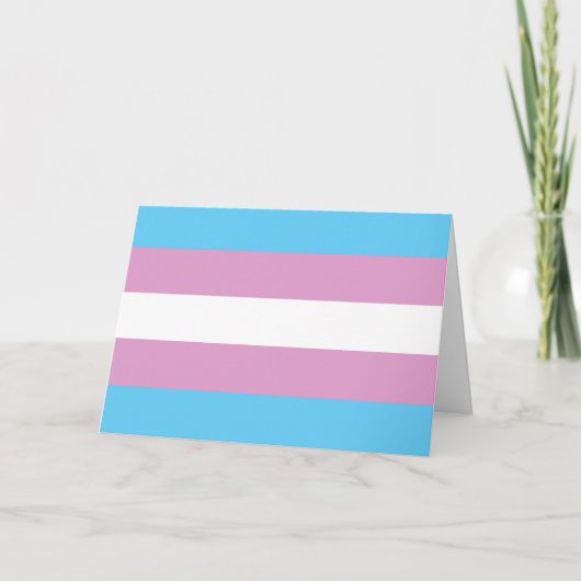 Trans Pride-Flagge Feiertagskarte (Vorderseite)