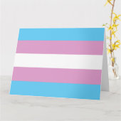Trans Pride-Flagge Karte (Gelbe Blume)