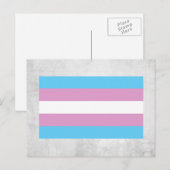 Trans Pride-Flagge Postkarte (Vorne/Hinten)