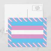 Trans Pride-Flagge Postkarte (Vorne/Hinten)