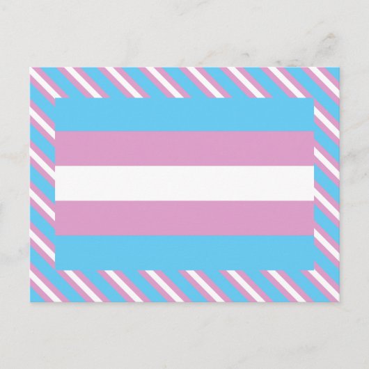 Trans Pride-Flagge Postkarte (Vorderseite)
