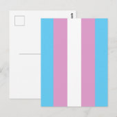 Trans Pride-Flagge Postkarte (Vorne/Hinten)