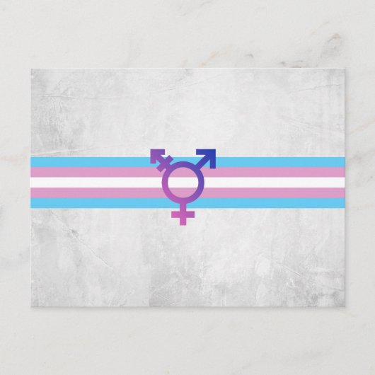 Trans Pride-Flagge Postkarte (Vorderseite)