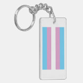 Trans Pride Flagge Schlüsselanhänger (Vorderseite links)