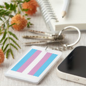 Trans Pride Flagge Schlüsselanhänger (Vorderseite rechts)