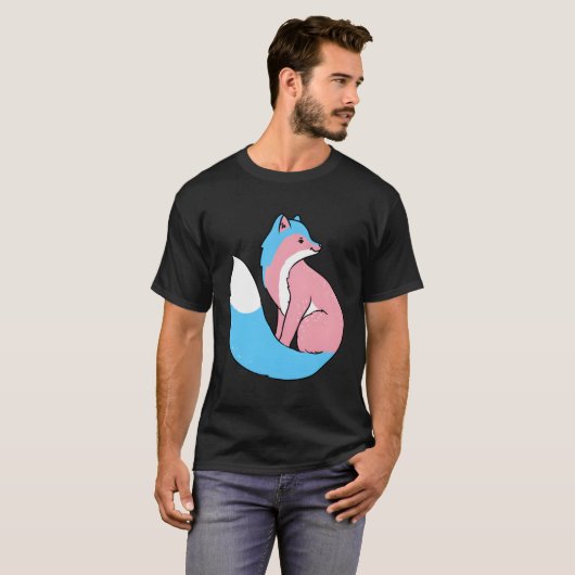 Trans Pride Fox Transgender T-Shirt (Vorne ganz)