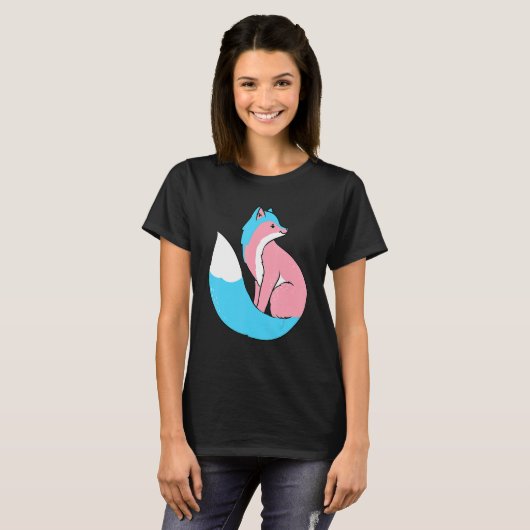 Trans Pride Fox Transgender T-Shirt (Vorne ganz)