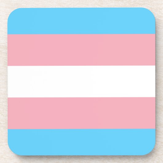 Trans Pride! Getränkeuntersetzer (Vorderseite)