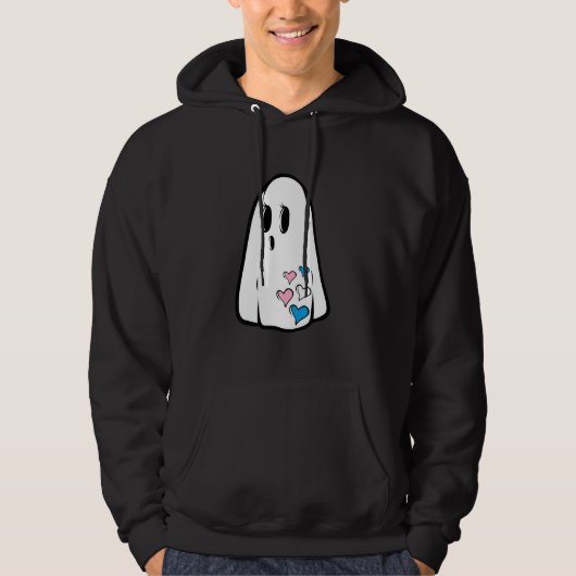 Trans Pride Ghost Hoodie (Vorderseite)