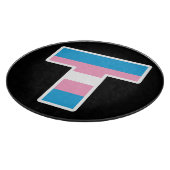 Trans Pride Hauptstadt T Rundglasschneideboard Schneidebrett (Ecke)
