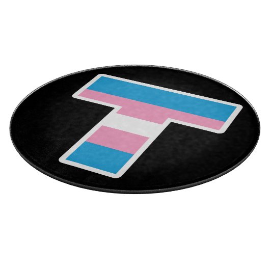 Trans Pride Hauptstadt T Rundglasschneideboard Schneidebrett (Ecke)