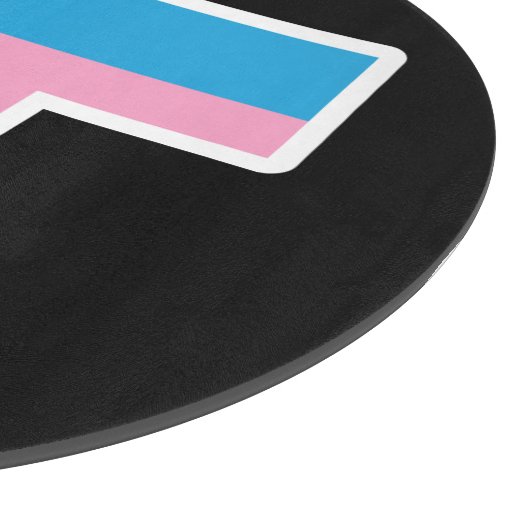Trans Pride Hauptstadt T Rundglasschneideboard Schneidebrett (Ecke)
