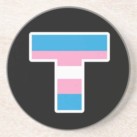 Trans Pride Hauptstadt T Sandstone Untersetzer (Vorne)