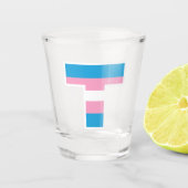 Trans Pride Hauptstadt T Shot Glass Schnapsglas (Vorderseite)