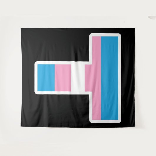Trans Pride Hauptstadt T Tapestry Wandteppich (Vorderseite (Horizontal))