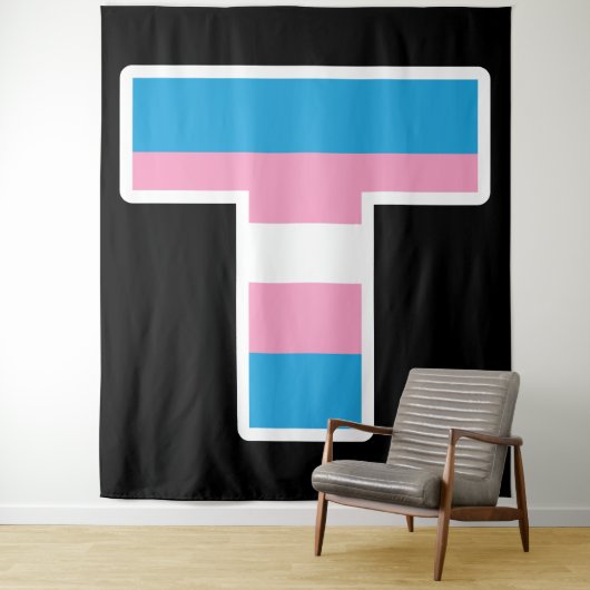 Trans Pride Hauptstadt T Tapestry Wandteppich (Beispiel)