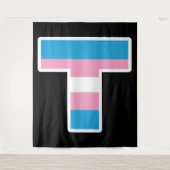 Trans Pride Hauptstadt T Tapestry Wandteppich (Vorderseite)
